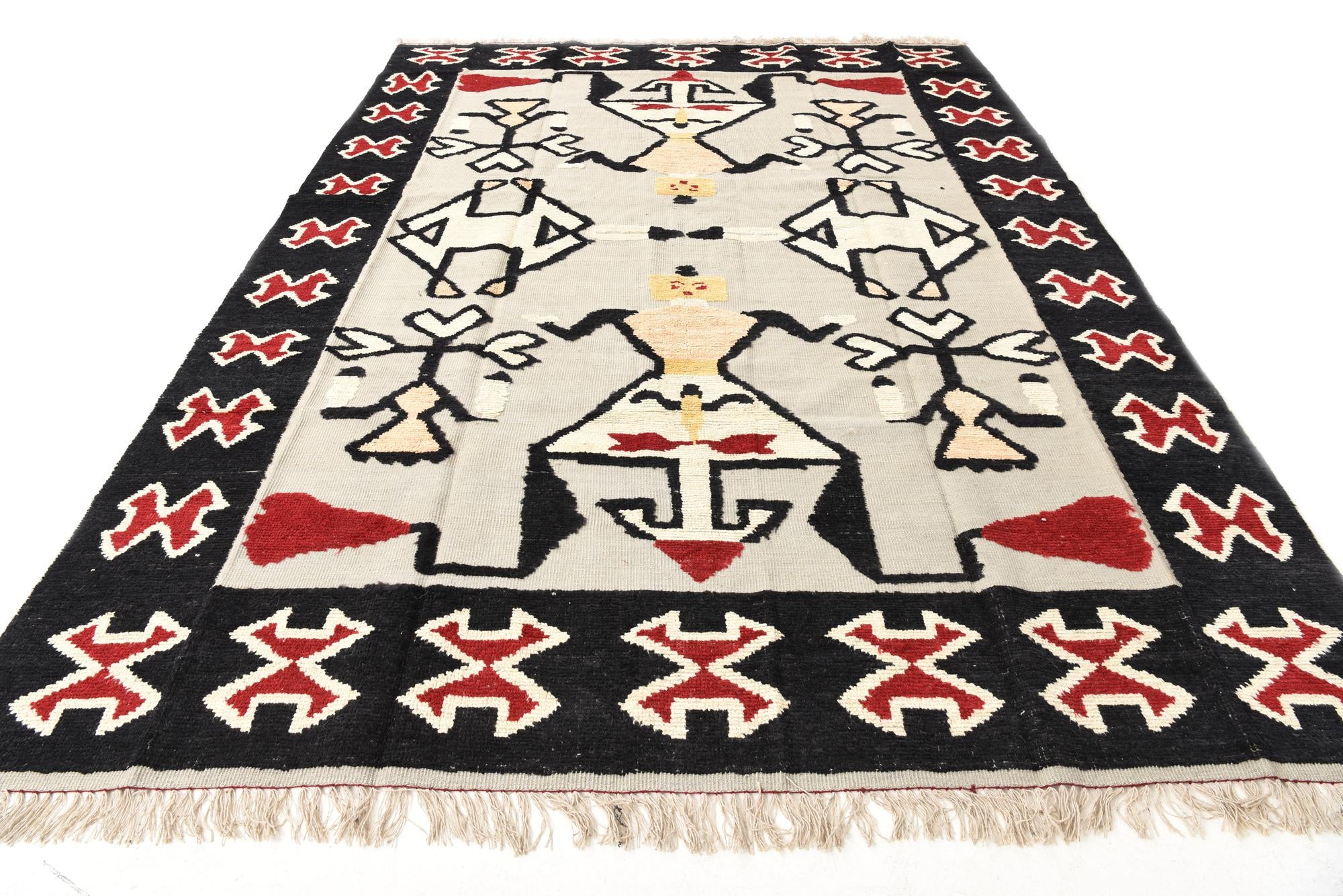 9' x 12' 5 Hand Knotted Darya Wool Rug