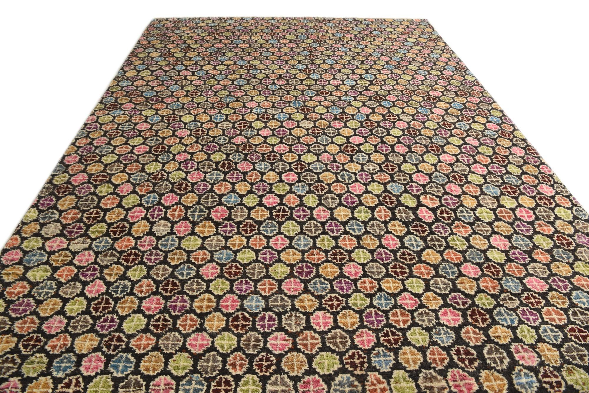 9' x 12' 3 Hand Knotted Darya Wool Rug