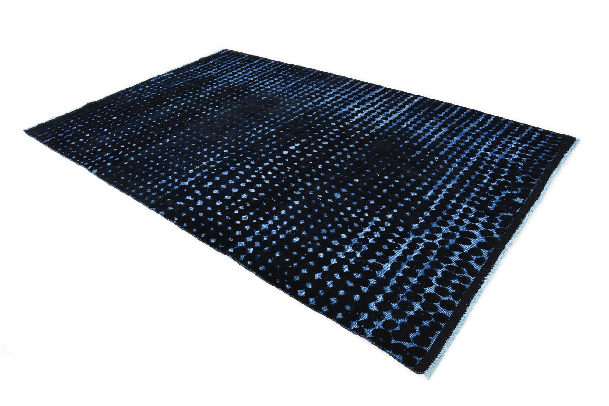 6' 3 x 10' 2 Hand Knotted Darya Wool Rug