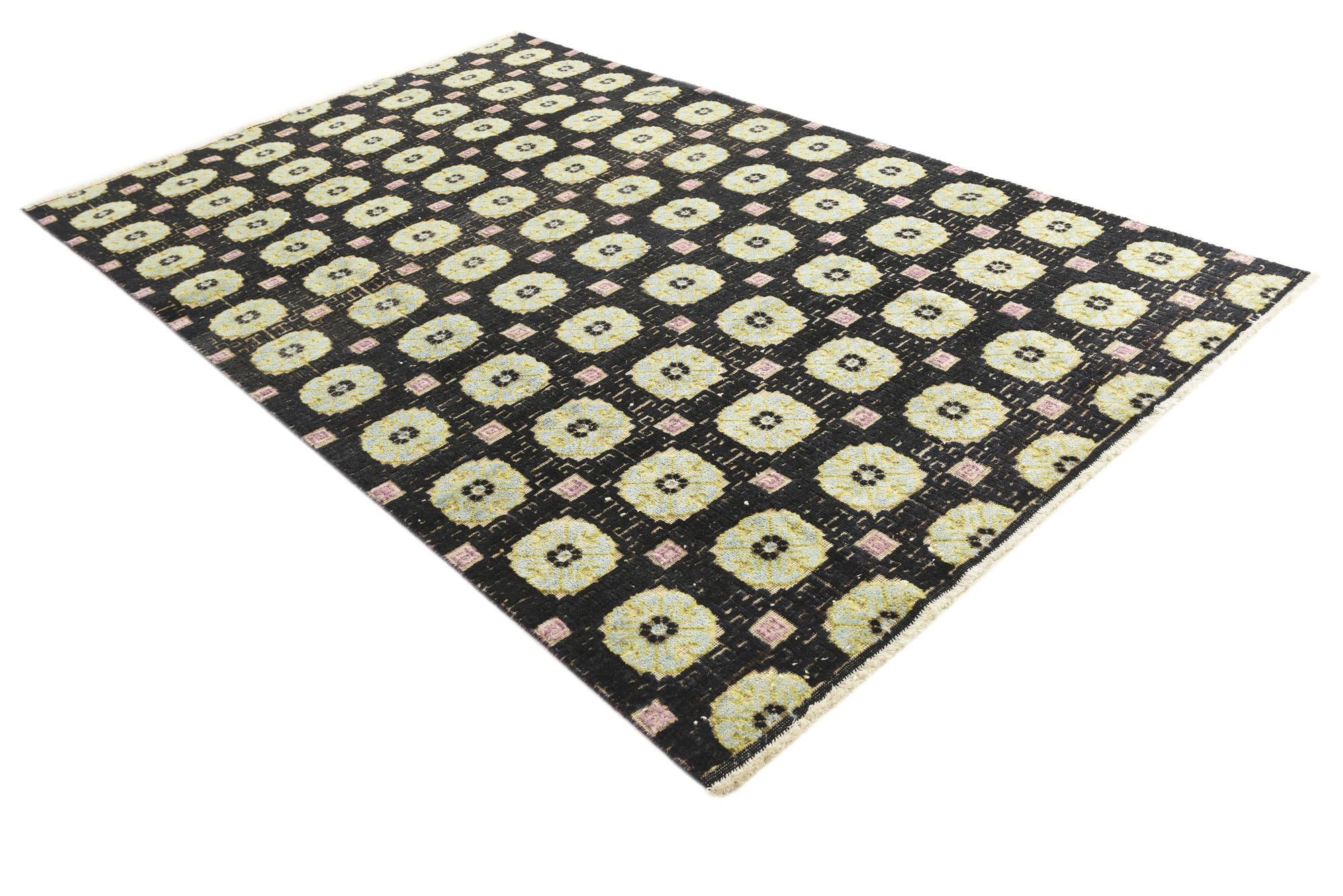 6' 5 x 10' 3 Hand Knotted Darya Wool Rug