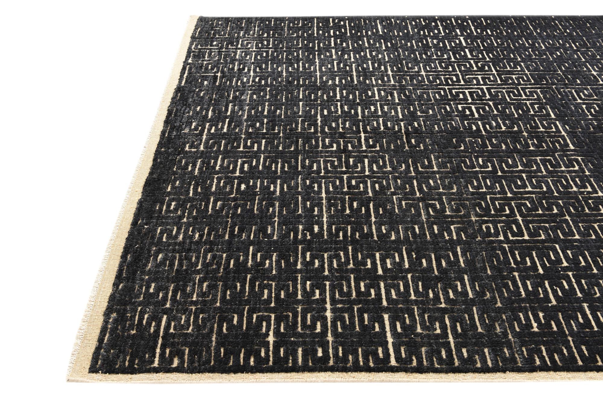 6' 7 x 10' Hand Knotted Darya Wool Rug