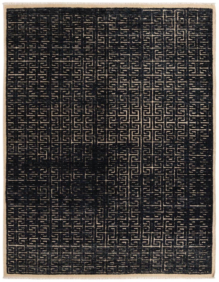 Detail image of 6' 7 x 10' Hand Knotted Darya Wool Rug