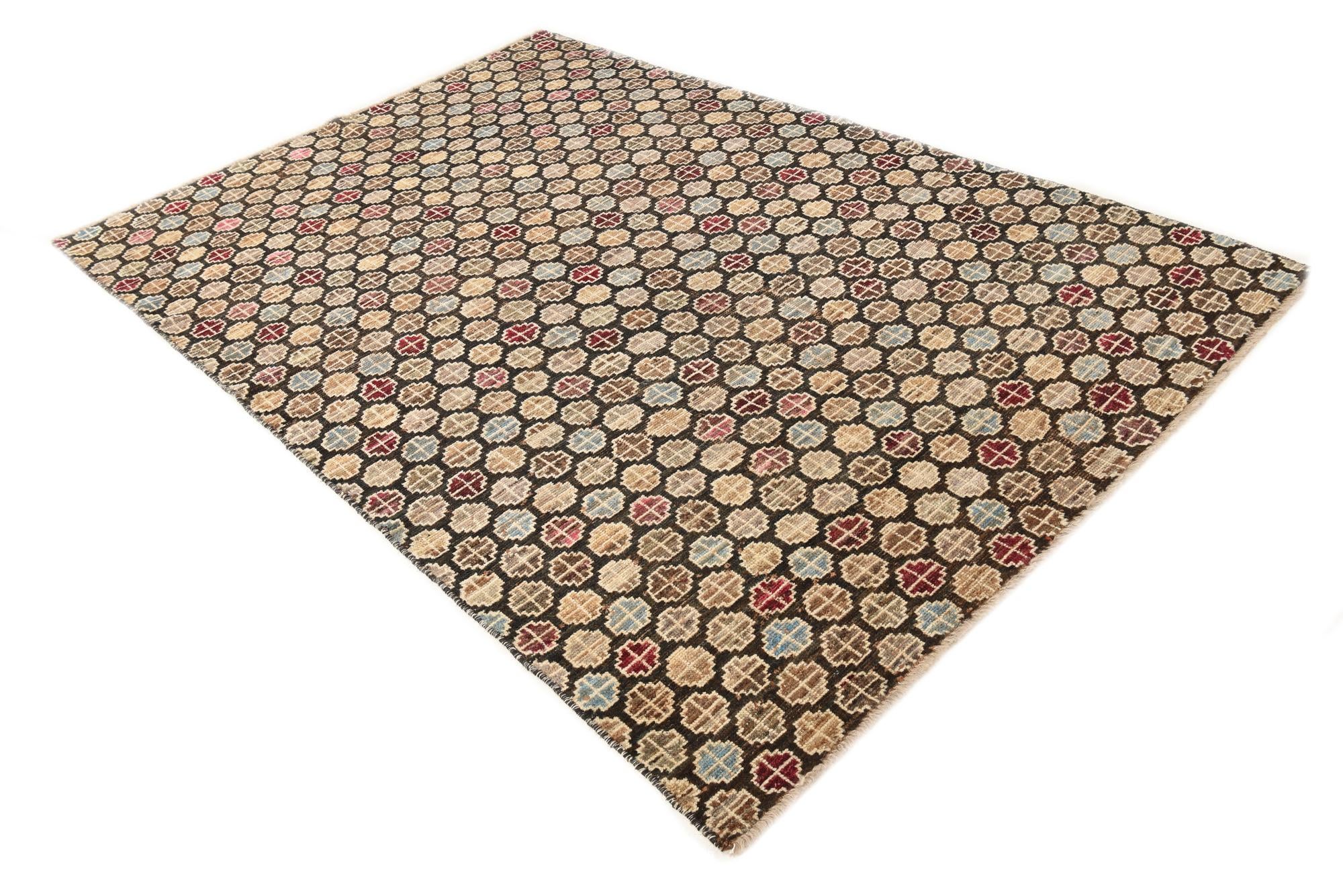 6' x 9' 1 Hand Knotted Darya Wool Rug
