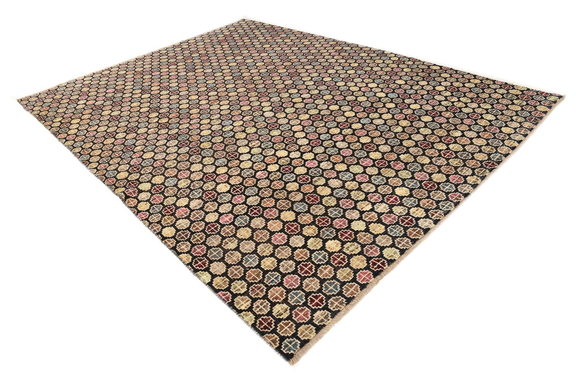 9' x 12' 2 Hand Knotted Darya Wool Rug