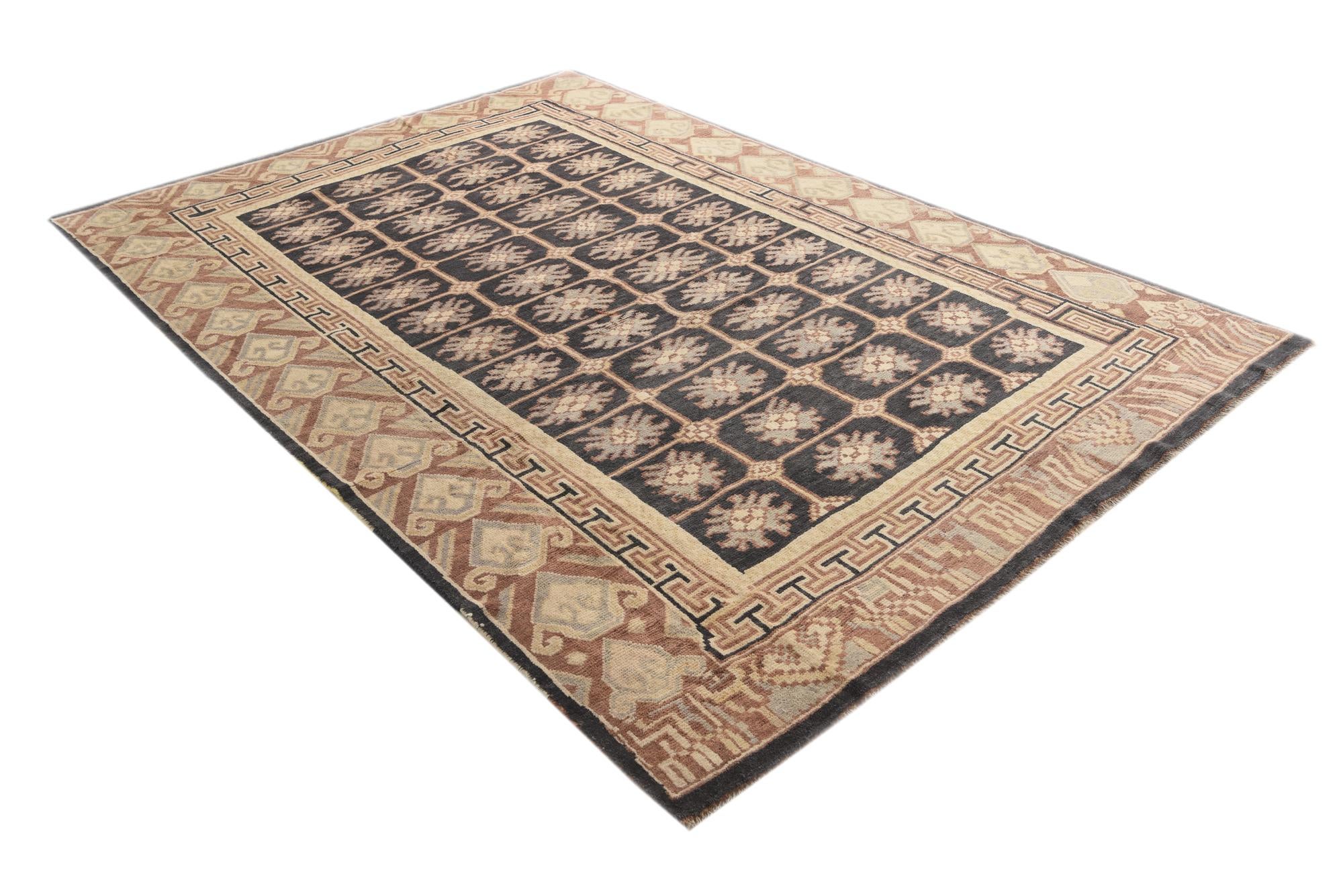 6' 9 x 10' Hand Knotted Darya Wool Rug
