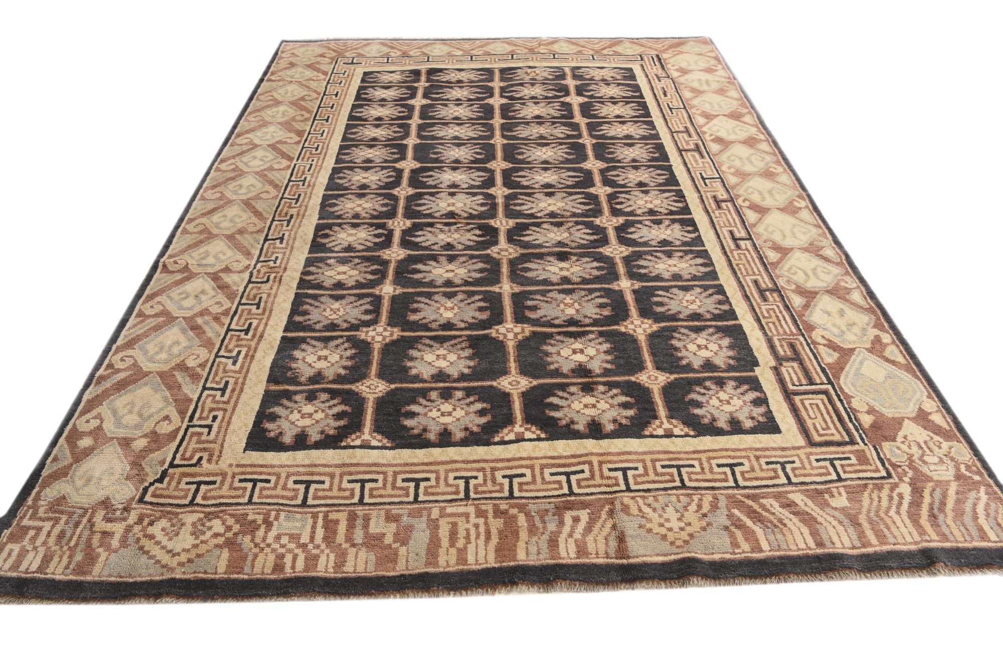 6' 9 x 10' Hand Knotted Darya Wool Rug