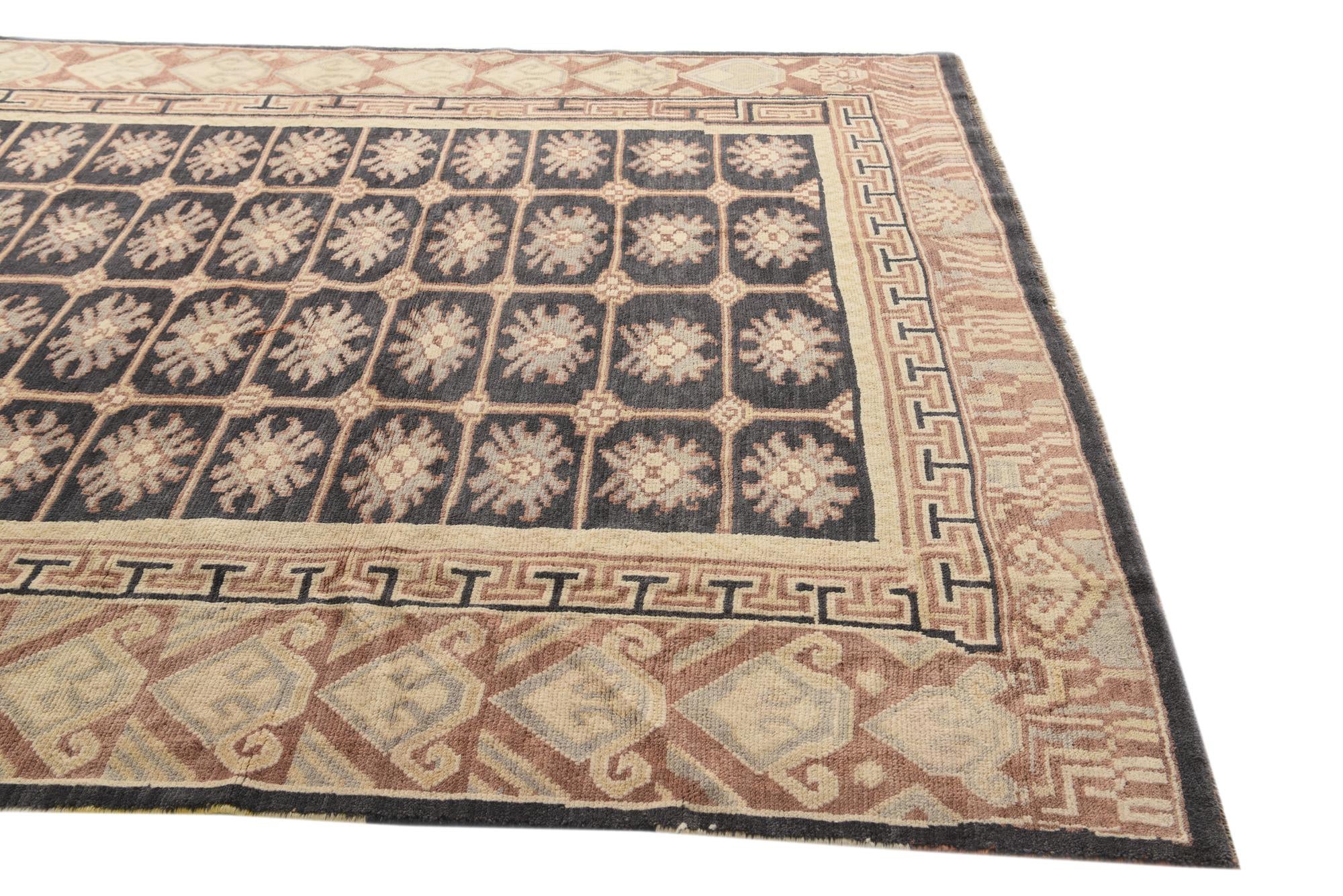 6' 9 x 10' Hand Knotted Darya Wool Rug