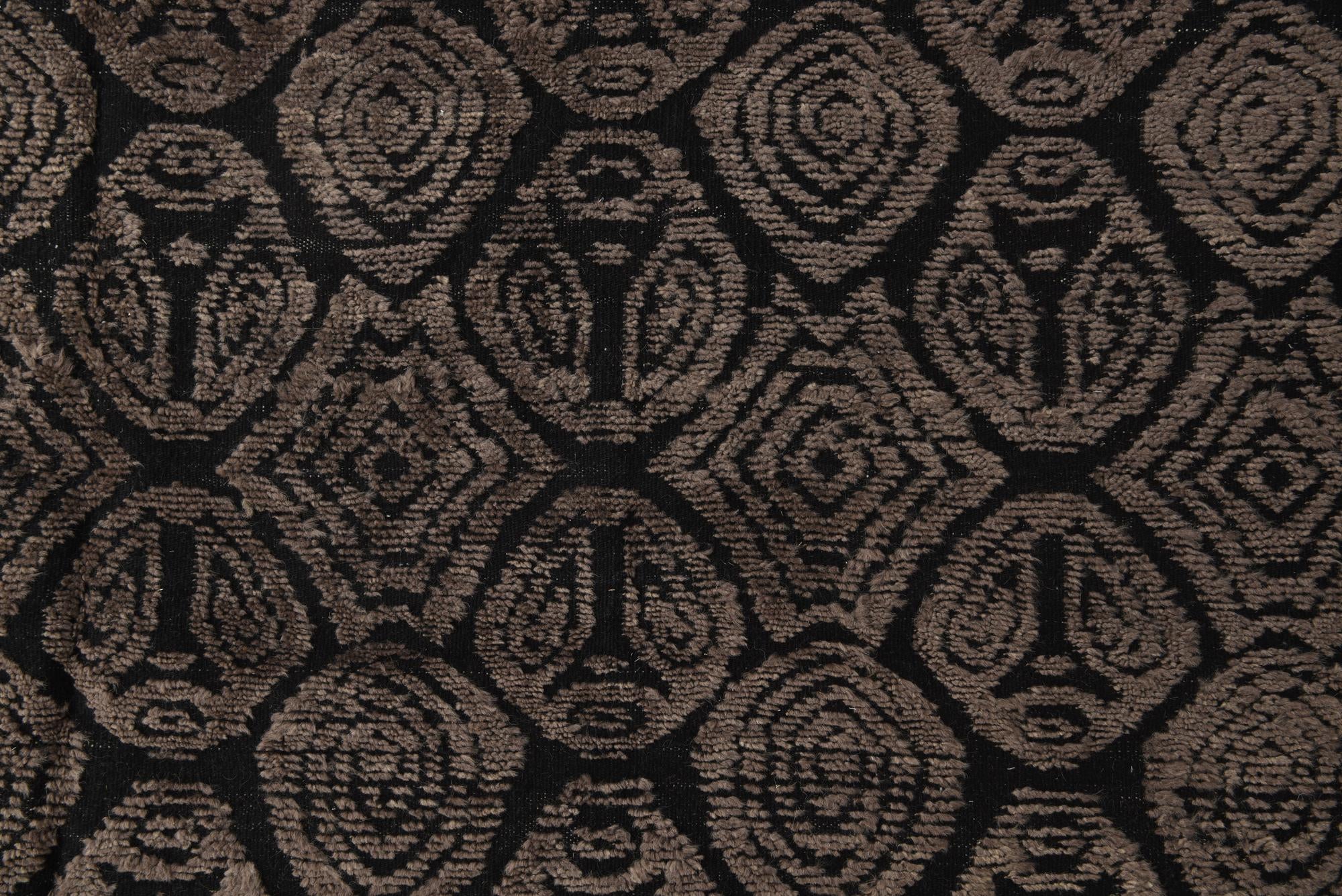 9' x 12' 6 Hand Knotted Darya Wool Rug