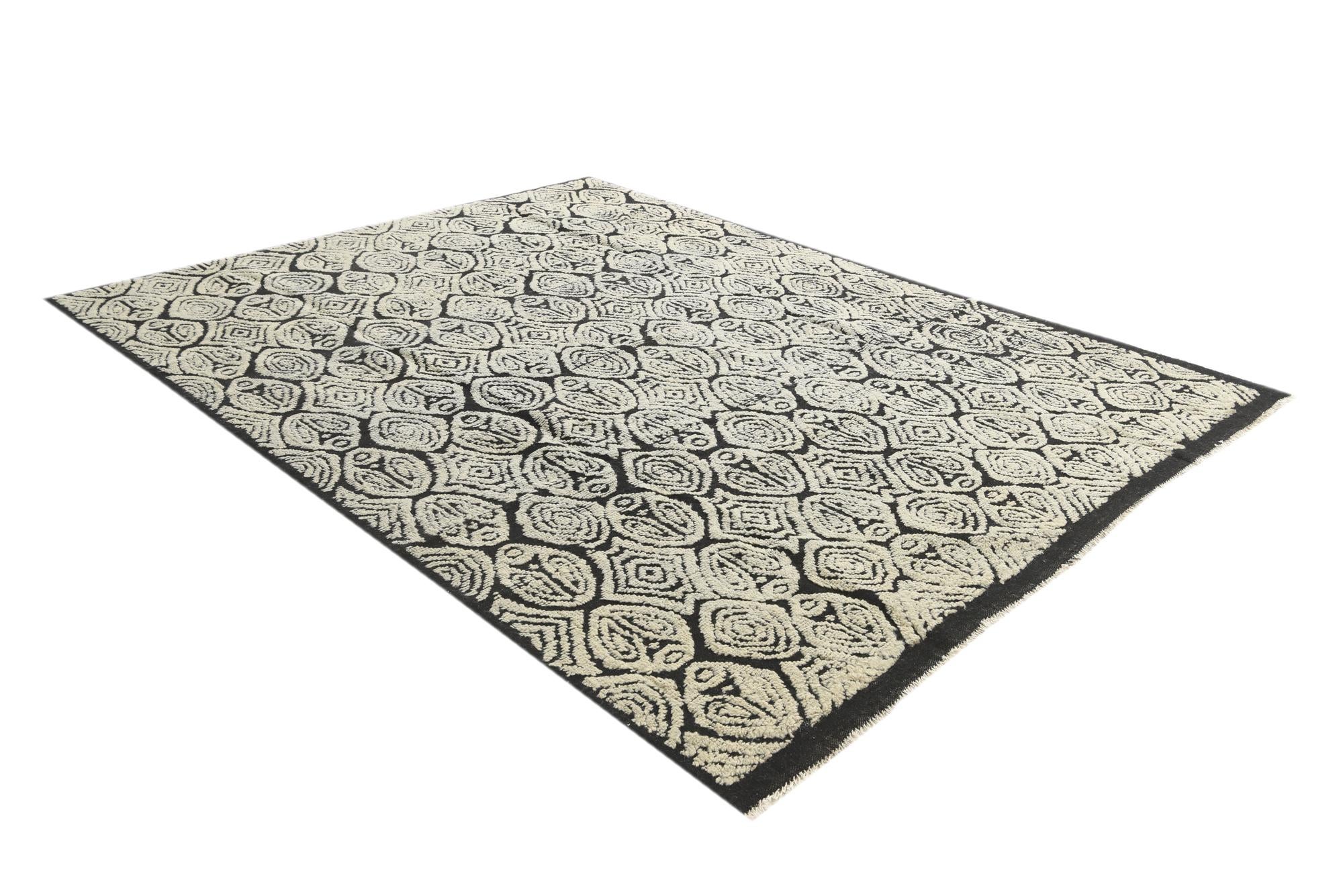8' x 10' 4 Hand Knotted Darya Wool Rug