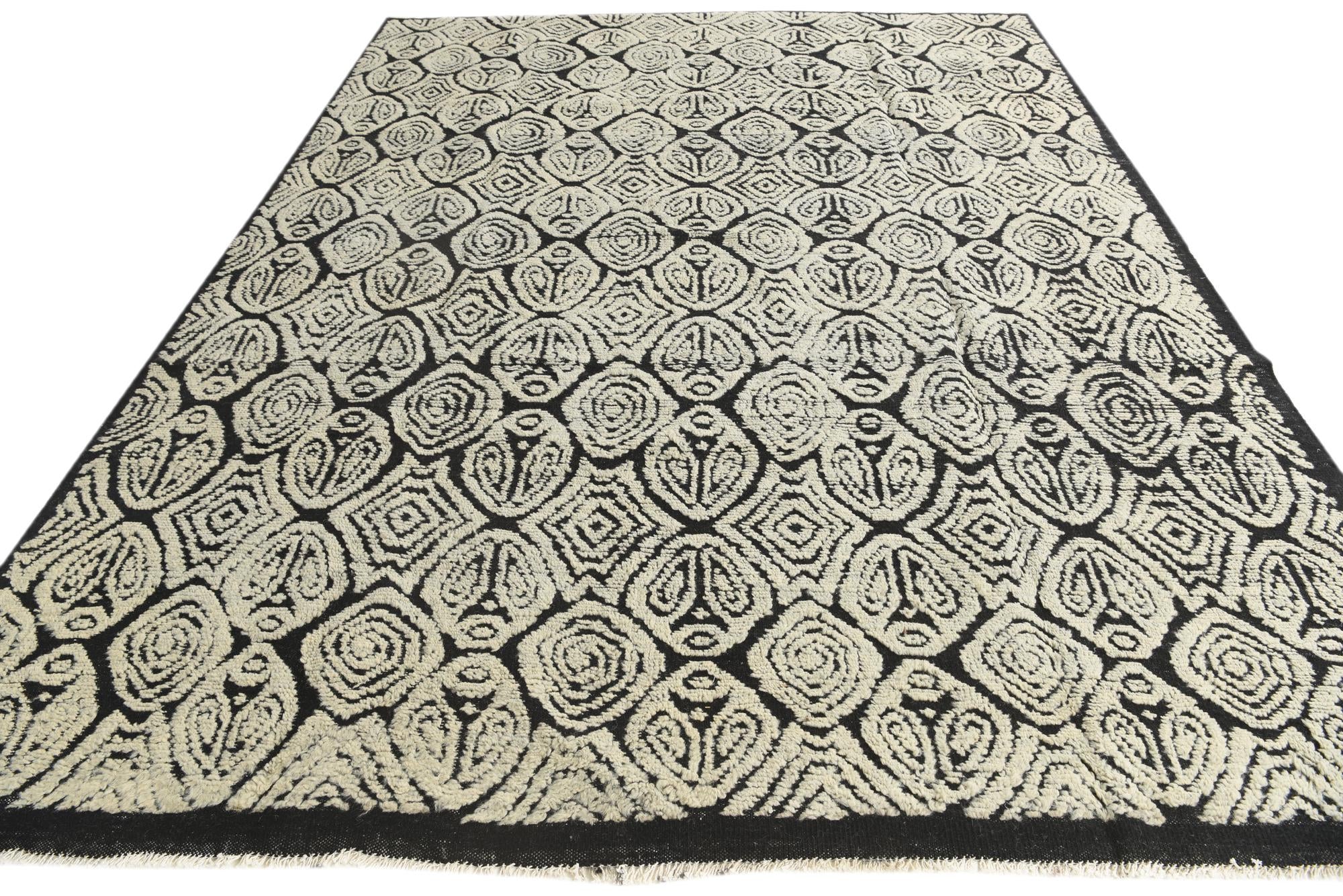 8' x 10' 4 Hand Knotted Darya Wool Rug