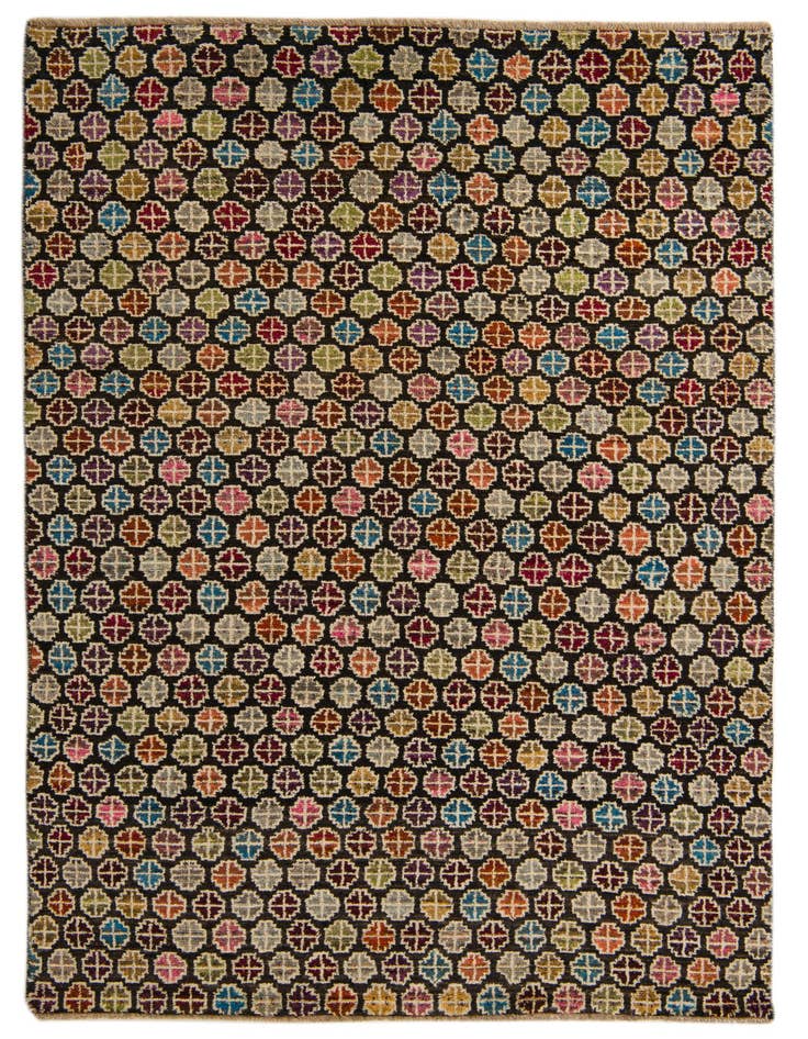 Detail image of 6' 2 x 9' 3 Hand Knotted Darya Wool Rug