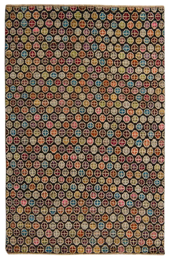 6' 2 x 9' 3 Hand Knotted Darya Wool Rug