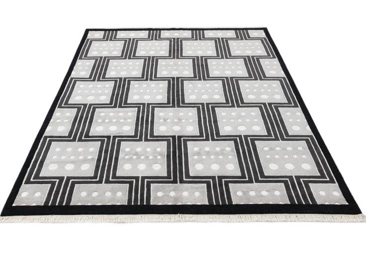 Detail image of 5' 7 x 7' 10 Hand Knotted Darya Wool Rug