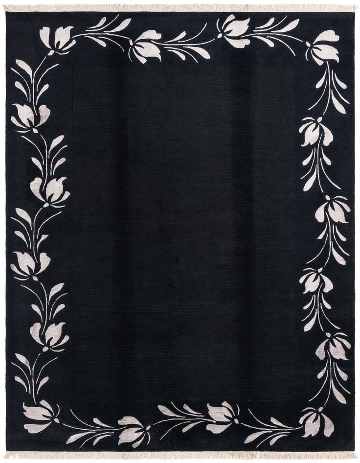 Detail image of 6' 9 x 9' 10 Hand Knotted Darya Wool Rug