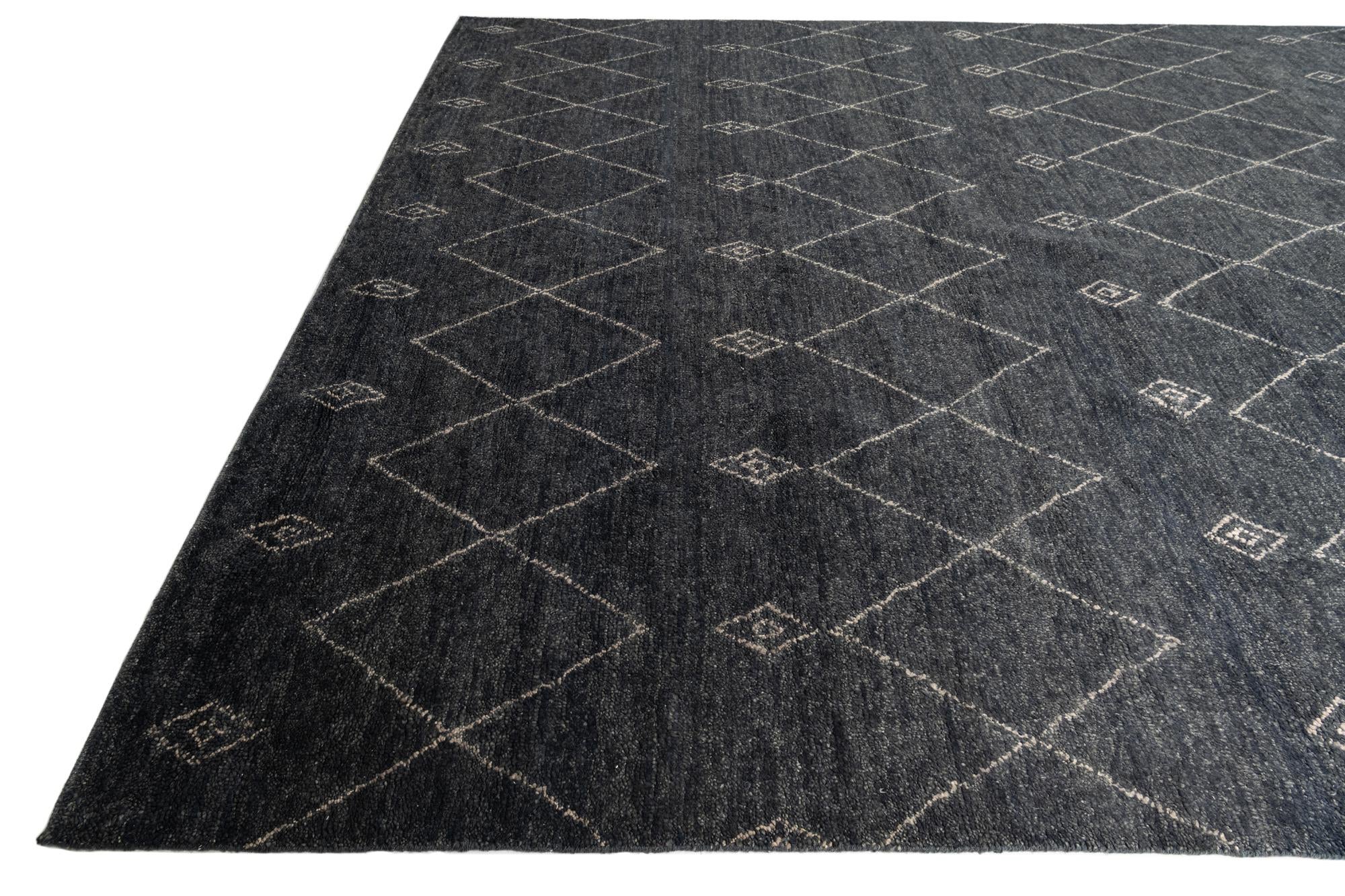 9' 5 x 13' 9 Hand Knotted Darya Wool Rug