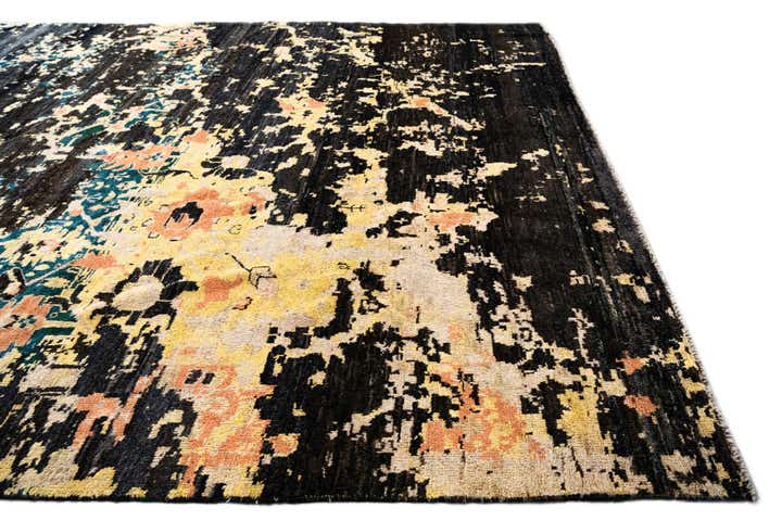 12' 7 x 15' 3 Hand Knotted Darya Wool Rug