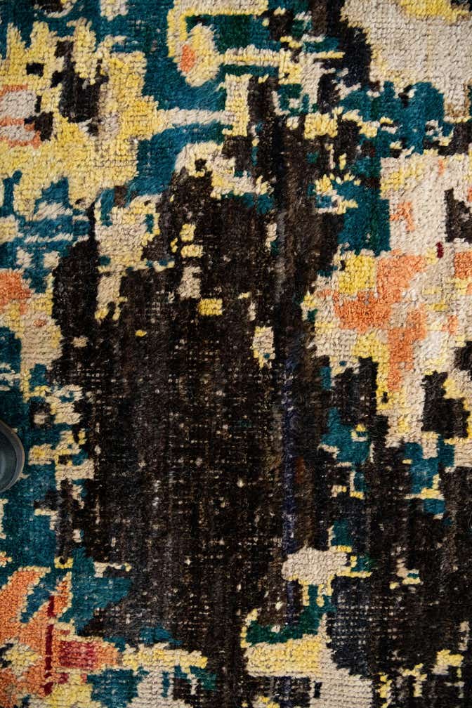 12' 7 x 15' 3 Hand Knotted Darya Wool Rug