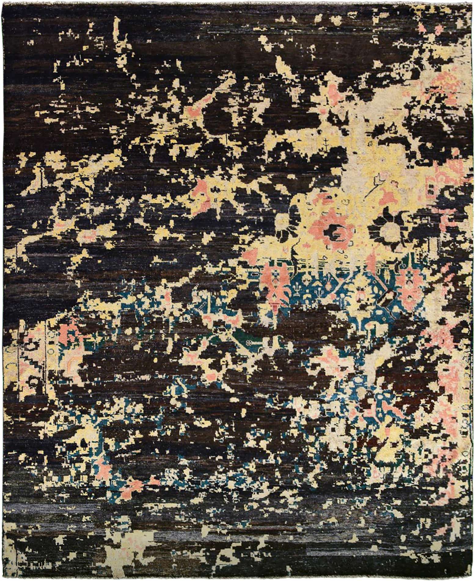 12' 7 x 15' 3 Hand Knotted Darya Wool Rug