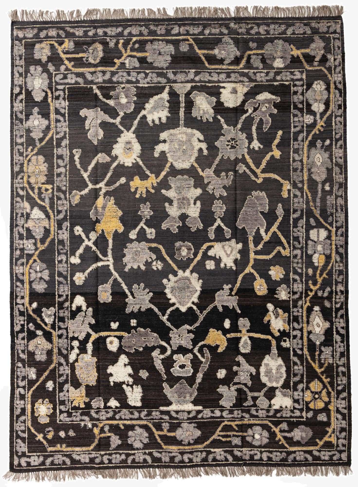 9' 1 x 12'  Hand Knotted Darya Wool Rug
