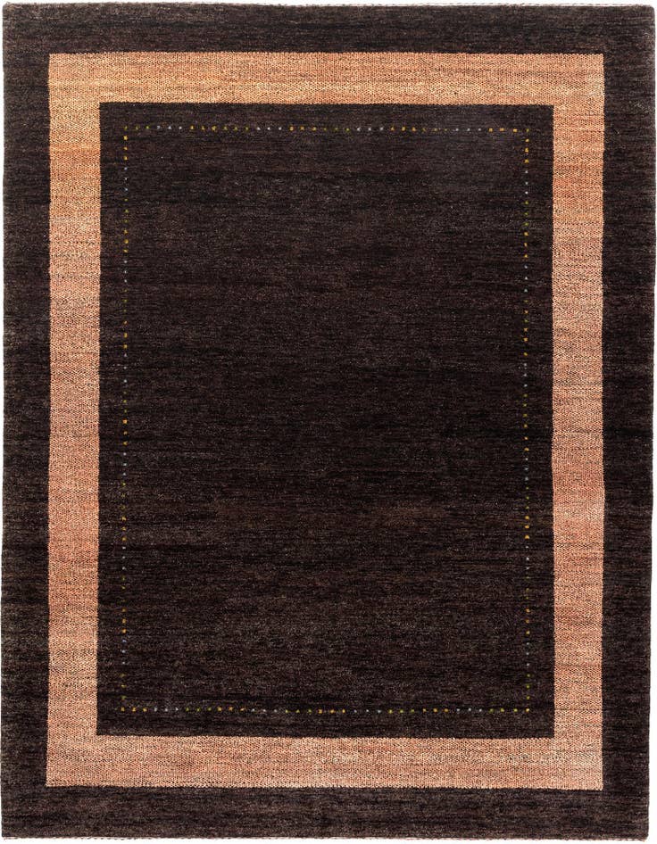 Detail image of 5' 1 x 6' 8 Hand Knotted Gabbeh Wool Rug