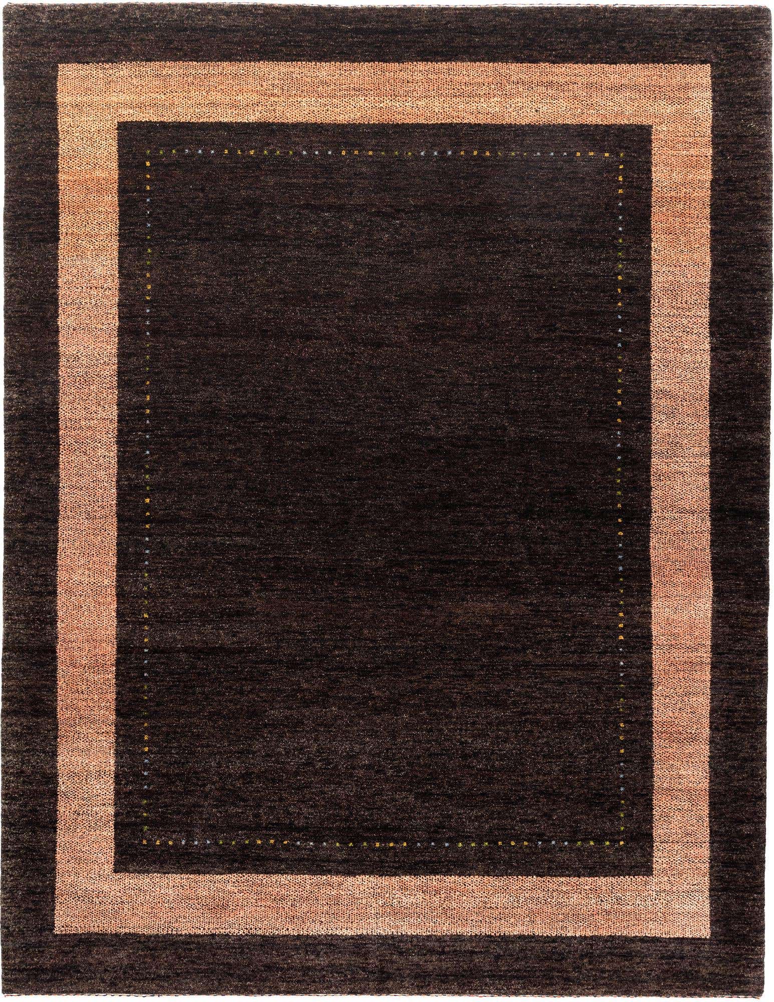 5' 1 x 6' 8 Hand Knotted Gabbeh Wool Rug