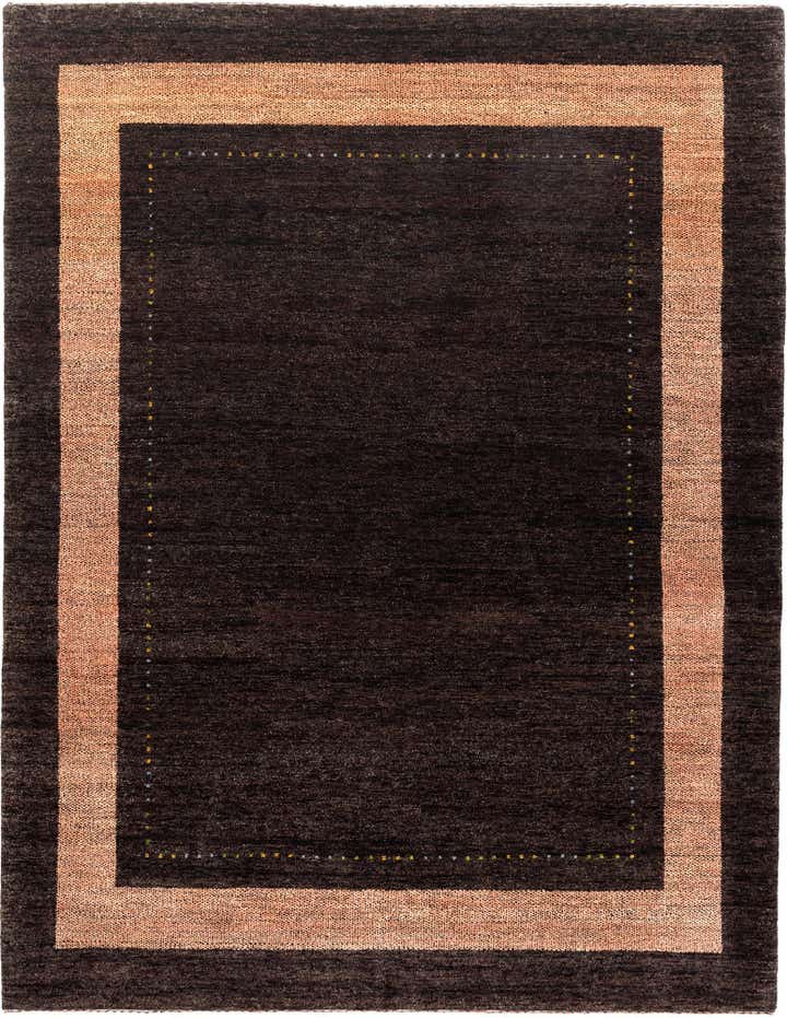 5' 1 x 6' 8 Hand Knotted Gabbeh Wool Rug