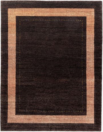 5' 1 x 6' 8 Hand Knotted Gabbeh Wool Rug