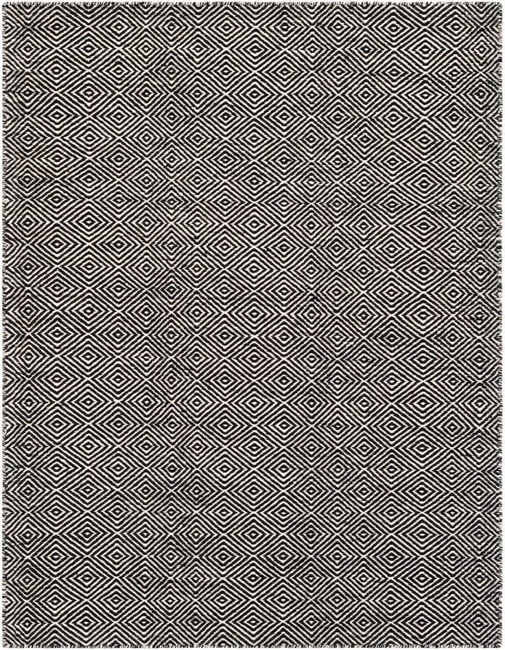Detail image of 4' 1 x 6' 1 Hand Woven Geo Trellis Flatweave Rug