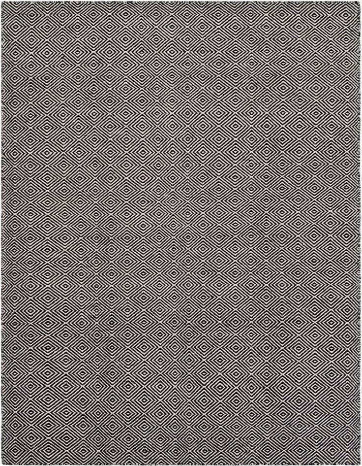 Detail image of 5' 1 x 8' Hand Woven Geo Trellis Flatweave Rug