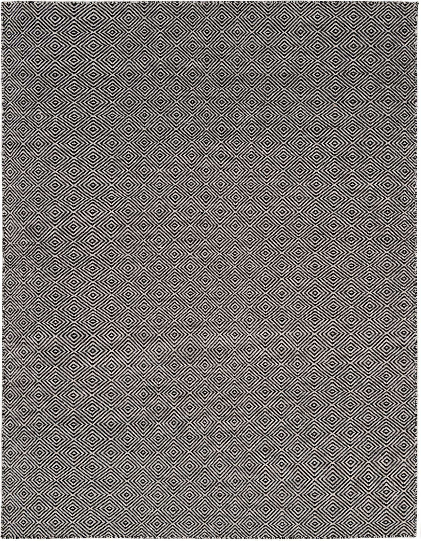 6' 1 x 9' Hand Woven Geo Trellis Flatweave Rug
