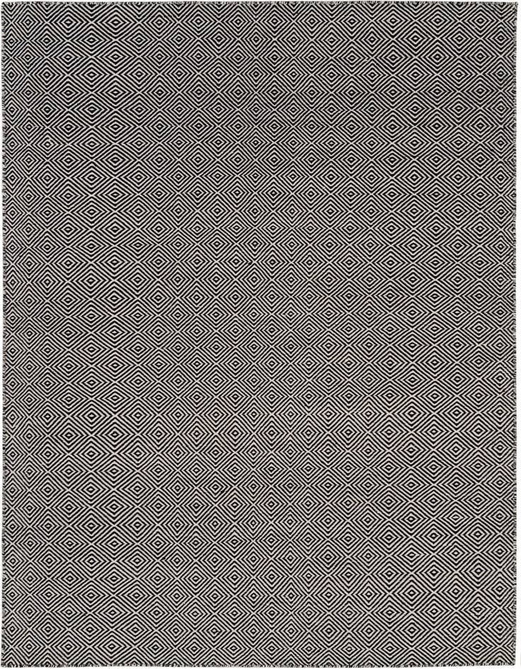 Detail image of 6' 1 x 9' Hand Woven Geo Trellis Flatweave Rug