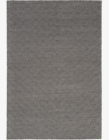 6' 1 x 9' Hand Woven Geo Trellis Flatweave Rug