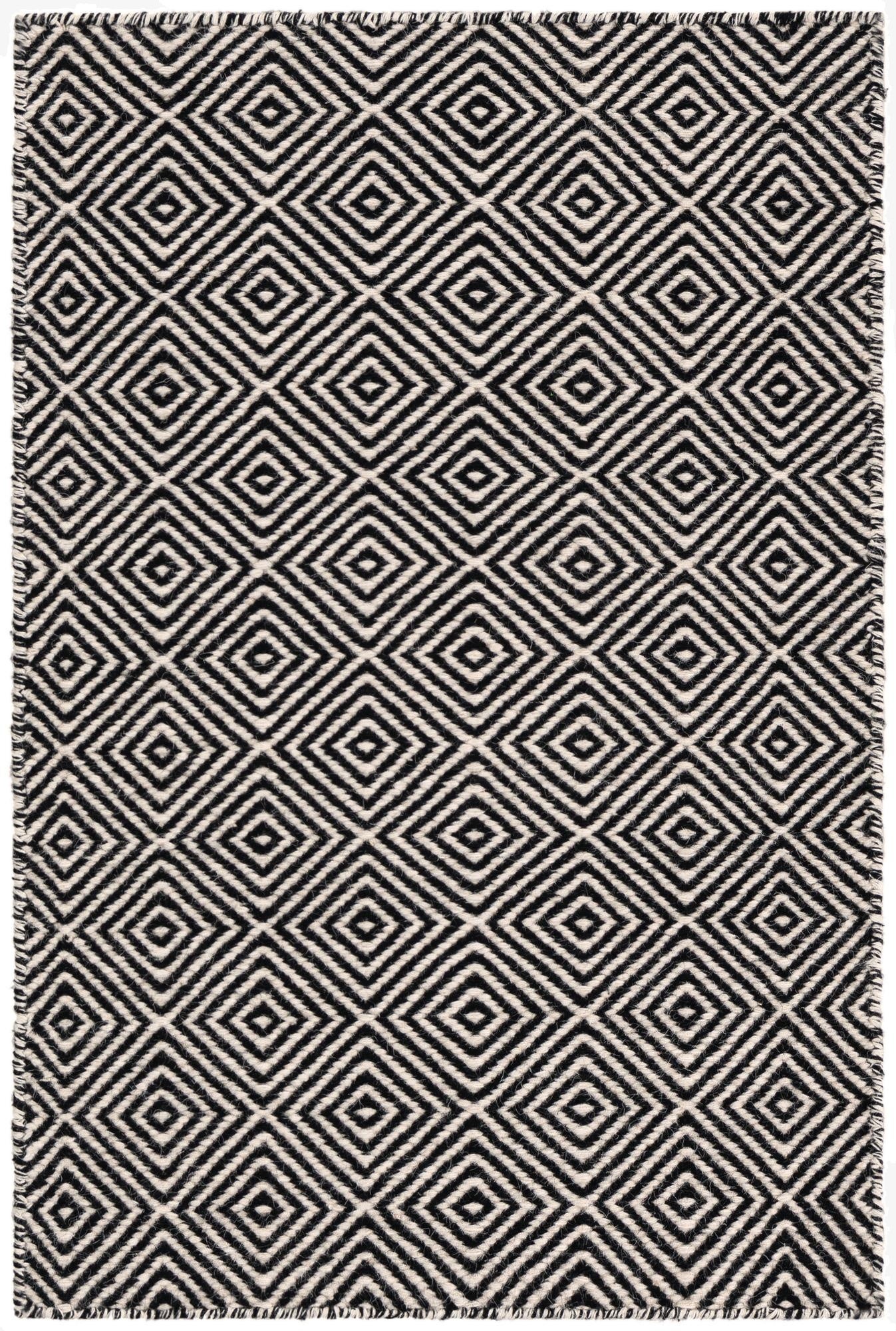 60cm x 95cm  Hand Woven Geo Trellis Flatweave Alfombra