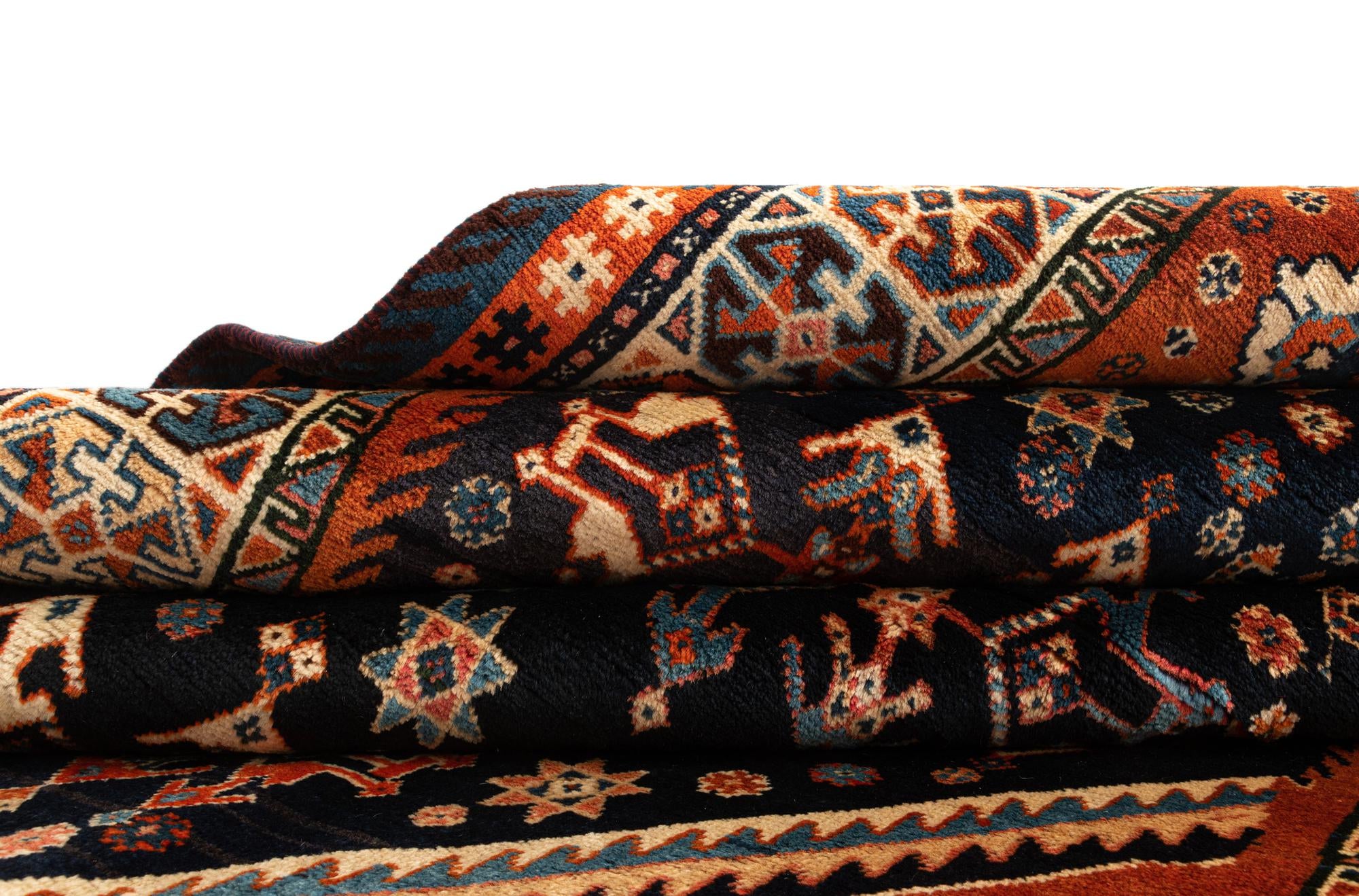 4' 10 x 8' 2 Ghashghai Wool Rug