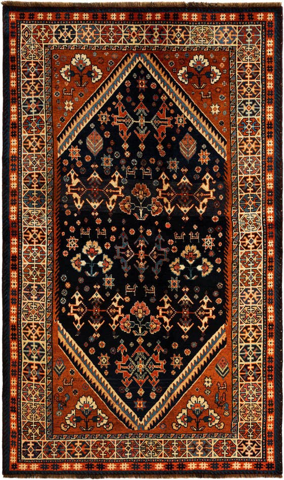 Detail image of 4' 10 x 8' 2 Ghashghai Wool Rug