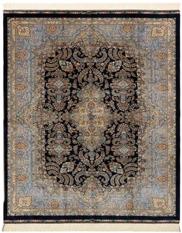 4' 4 x 6' 5 Ghom Design Rug