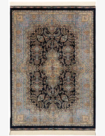 4' 4 x 6' 5 Ghom Design Rug