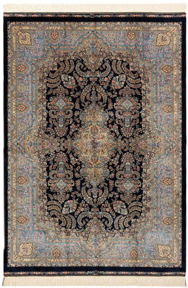 4' 4 x 6' 5 Ghom Design Rug