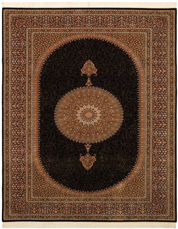 Detail image of 6' 6 x 9' 10 Ghom Design Rug