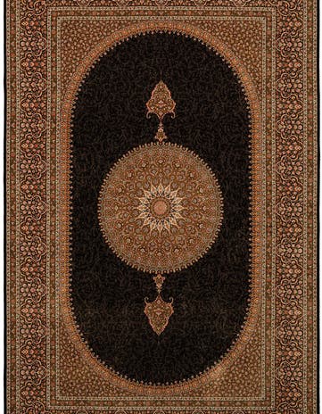 6' 6 x 9' 10 Ghom Design Rug