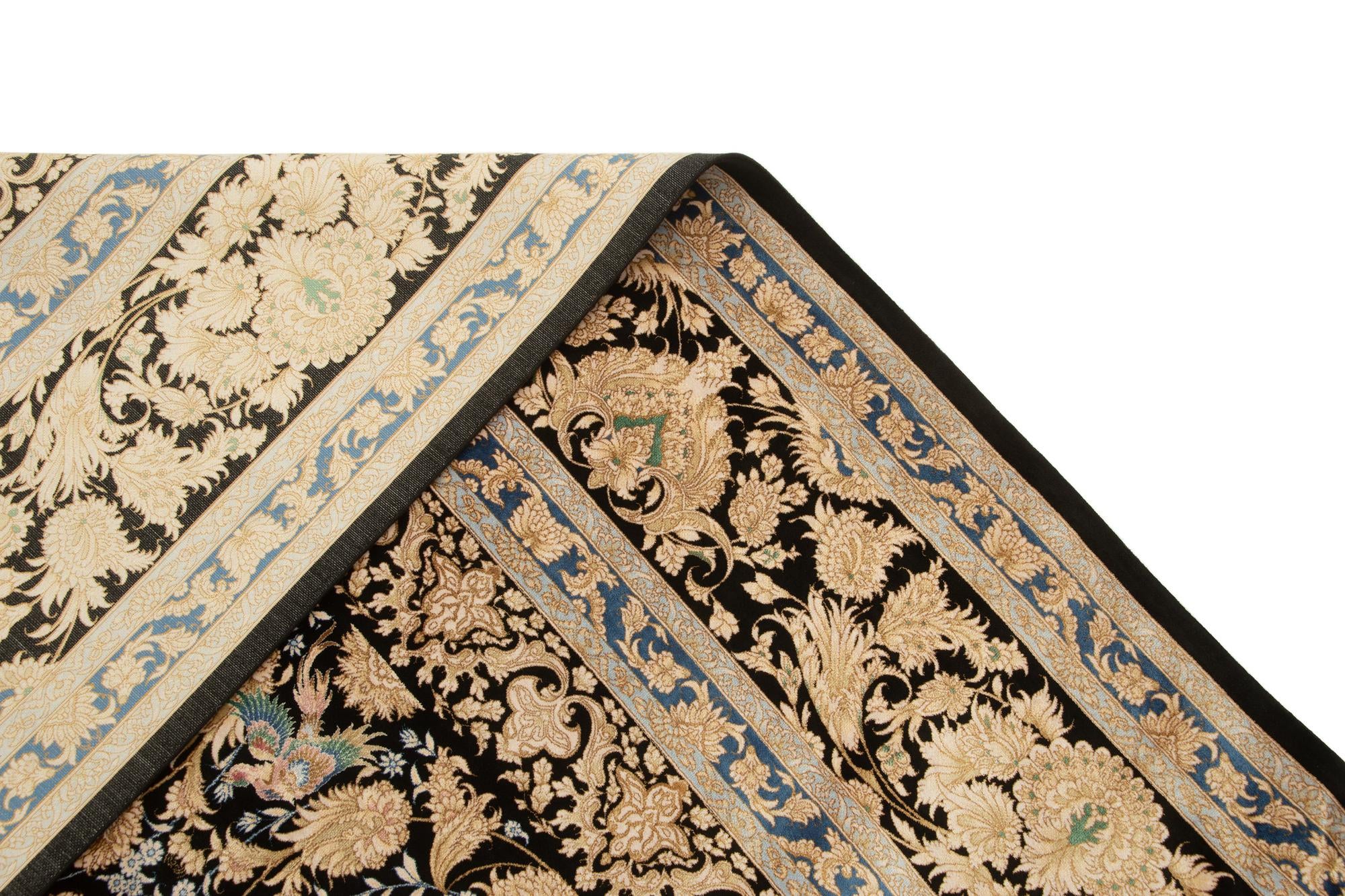 6' 9 x 10' Ghom Design Rug