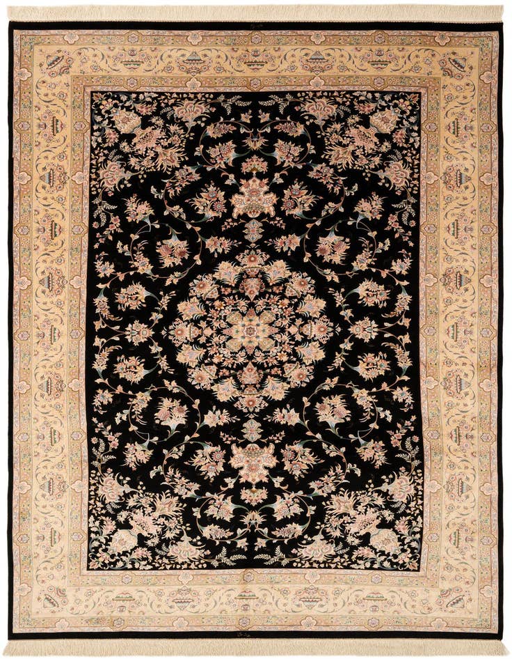 Detail image of 6' 3 x 9' 10 Ghom Design Rug