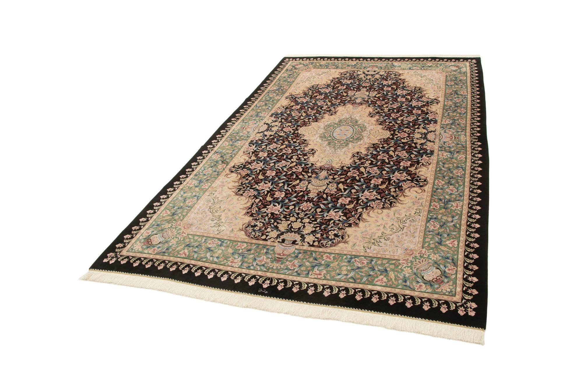 6' 3 x 10' Ghom Design Rug