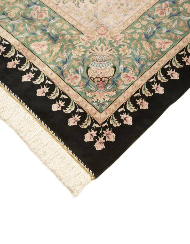 Detail image of 6' 3 x 10' Ghom Design Rug