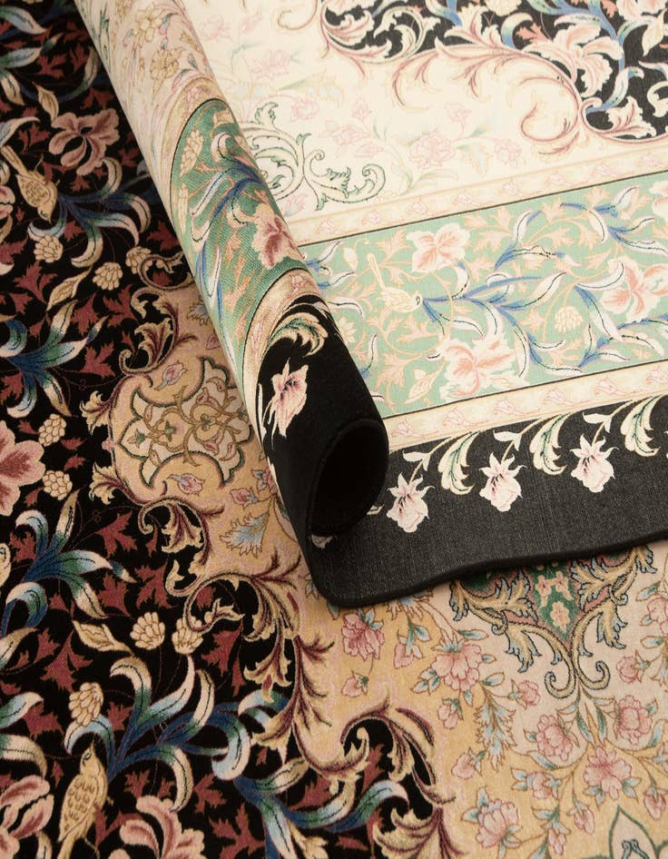 Detail image of 6' 3 x 10' Ghom Design Rug