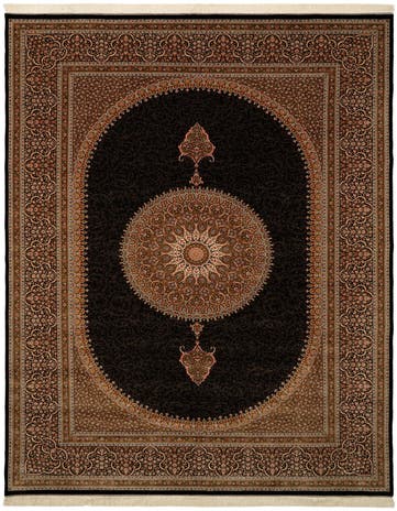 8' 1 x 11' 3 Ghom Design Rug