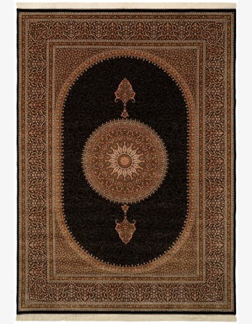 8' 1 x 11' 3 Ghom Design Rug
