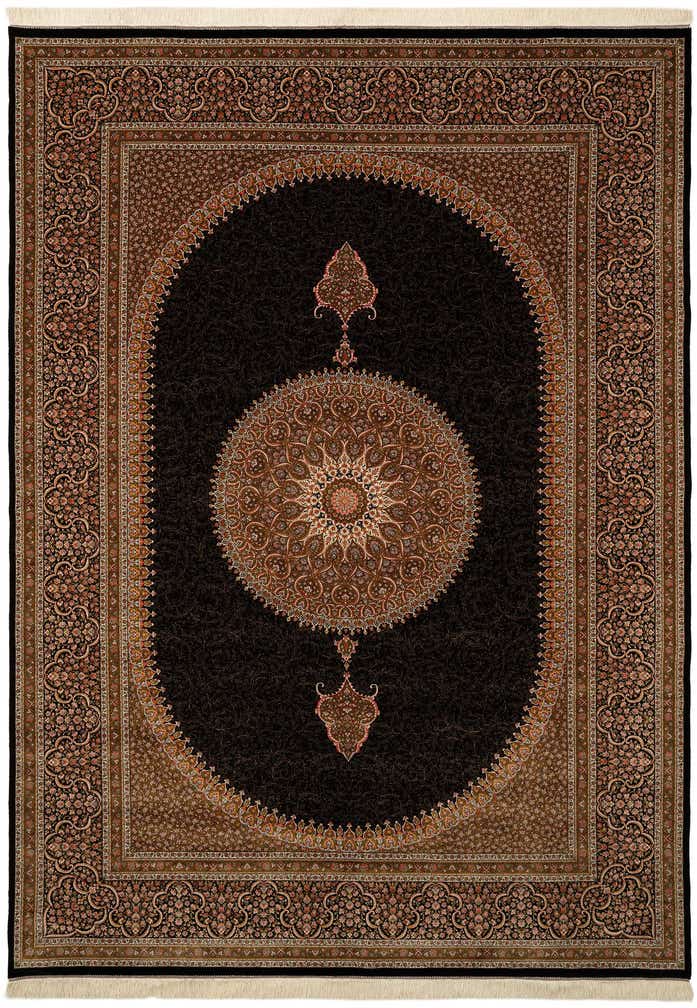 8' 1 x 11' 3 Ghom Design Rug