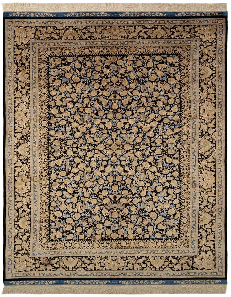 Detail image of 5' 8 x 9' 1 Ghom Design Rug