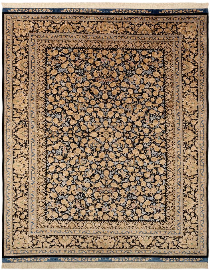 Detail image of 5' 8 x 9' 1 Ghom Design Rug